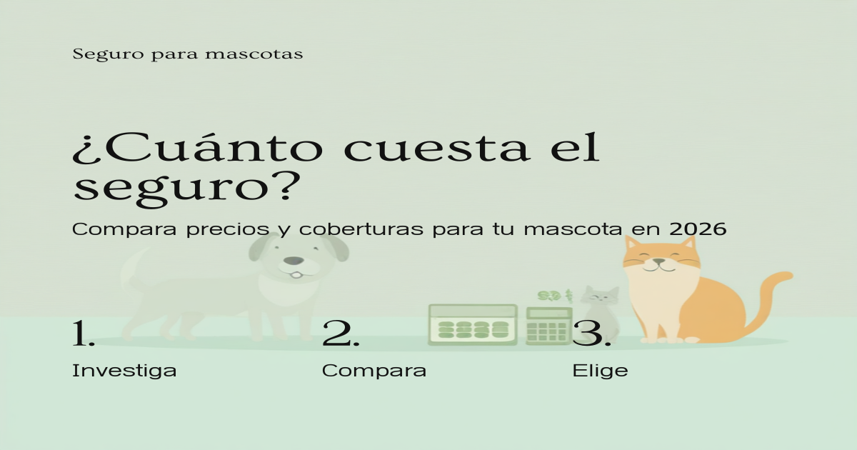 ¿Cuánto Cuesta un Seguro para Mascotas en 2026? Precios por Cobertura (Guía Orientativa)